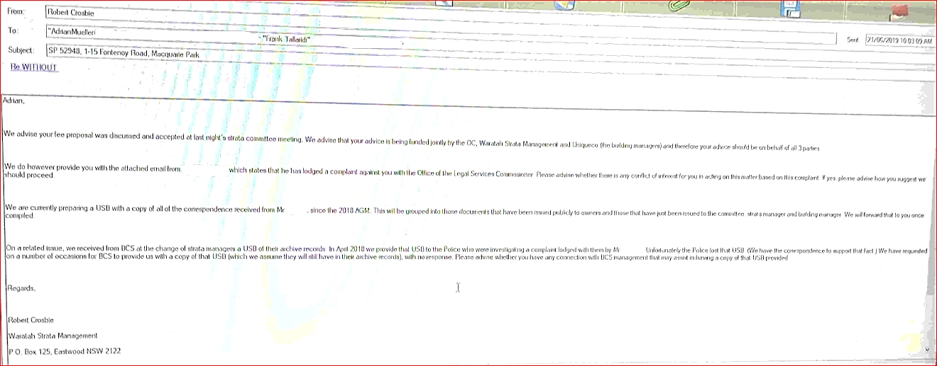 SP52948-email-Waratah-Strata-Management-Solicitor-Adrian-Mueller-asking-for-help-to-obtain-USB-key-with-strata-files-from-BCS-Strata-Management-public-version-21Jun2019