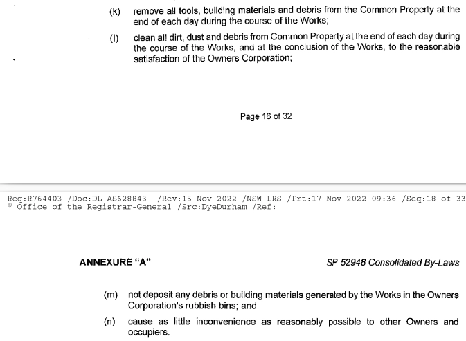 SP52948-extract-from-Consolidated-By-Laws-dated-17Nov2022-for-common-property-usage-during-renovations.webp