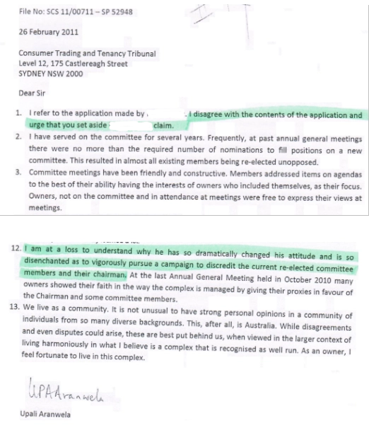 SP52948-submission-by-Upali-Aranwela-to-CTTT-SCS-11-00711-without-declaring-his-unfinancial-status-due-to-unpaid-full-levies-for-gas-heating-26Feb2011