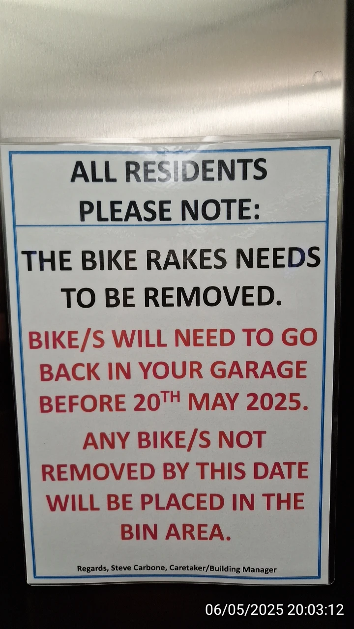 SP52948-urgent-removal-of-Block-D-basement-bike-racks-6May2025