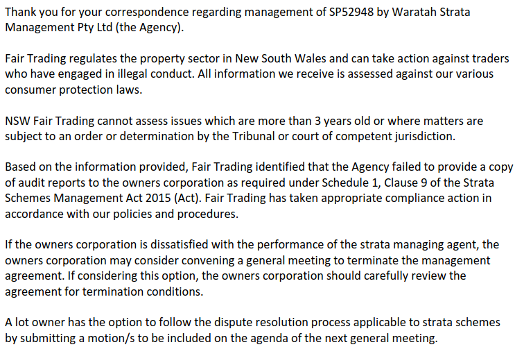 SP52948-NSW-Fair-Trading-case-11138875-identified-Waratah-Strata-Management-failed-to-provide-copy-of-audit-reports-17Oct2023.png